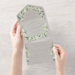 Greige Snowberry+Eucalyptus Winter Wedding