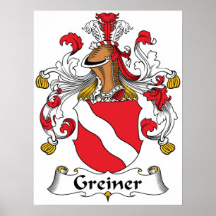Greiner familjvapensköld poster