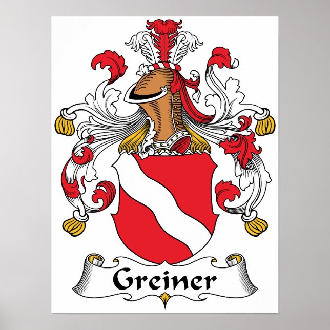 Greiner Family Crest Poster (Framsidan)