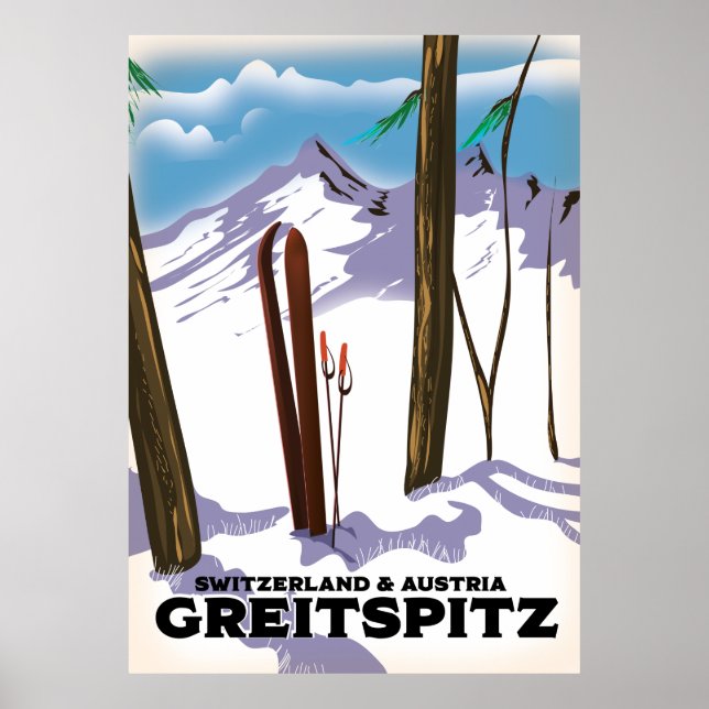 Greitspitz Schweiz & Austria Ski poster (Framsidan)