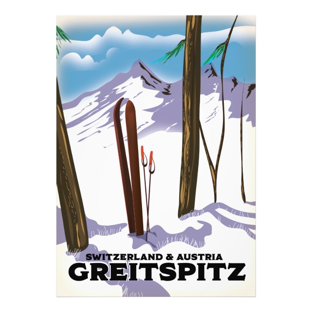 Greitspitz Schweiz & Austria Ski poster (Framsidan)
