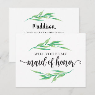 Grejen blir min Maid of honor Inbjudningar