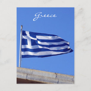 grek flagga vykort