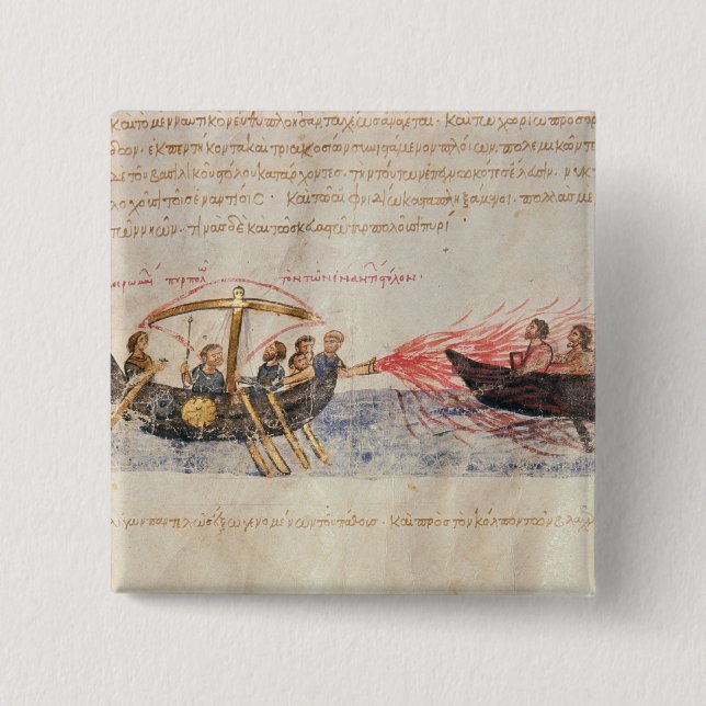 Greken avfyrar (vellängpapper) knapp (Framsida)