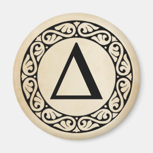 Grekisk alfabetbrevdelta magnet