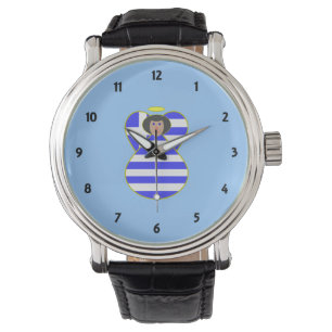 Grekisk ängel med svart hår armbandsur