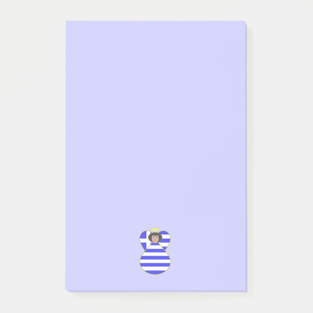 Grekisk ängel med svart hår post-it block (Framsida)