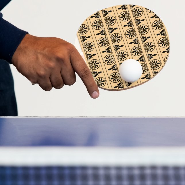 Grekisk arabesk medelhavsmönster Brun Pingisracket (Insitu)