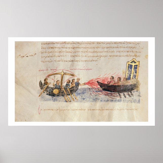 Grekisk brand (vellum) poster (Framsidan)