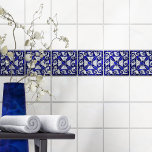 Grekisk broken Tile Mosaic Art Blue Glass and Pear Kakelplatta<br><div class="desc">Grekisk broken Tile Mosaic Art Blue Glass and Pearl</div>