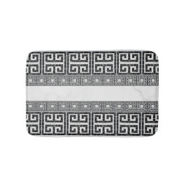 Grekisk bruten Tile Mosaic Black Marble Badrumsmatta