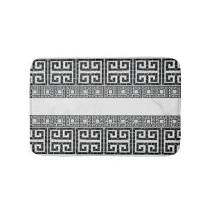 Grekisk bruten Tile Mosaic Black Marble Badrumsmatta