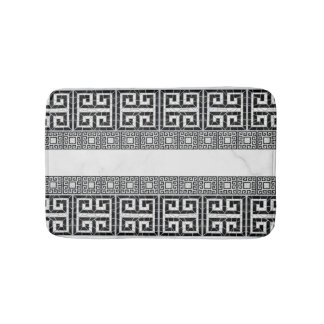 Grekisk bruten Tile Mosaic Black Marble Badrumsmatta