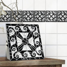Grekisk bruten Tile Mosaic Black Marble Kakelplatta