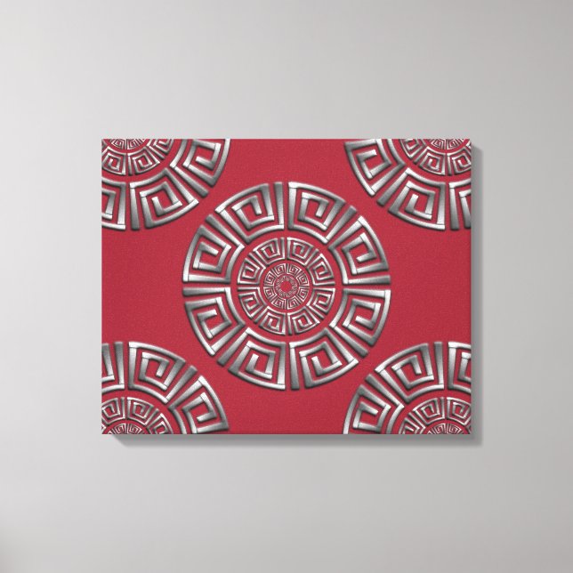 Grekisk circle Motif Canvastryck (Framsida)