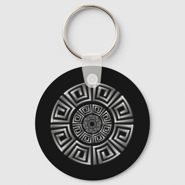 Grekisk circle Motif Nyckelring (Framsida)