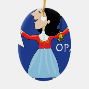 Grekisk damdans julgransprydnad keramik