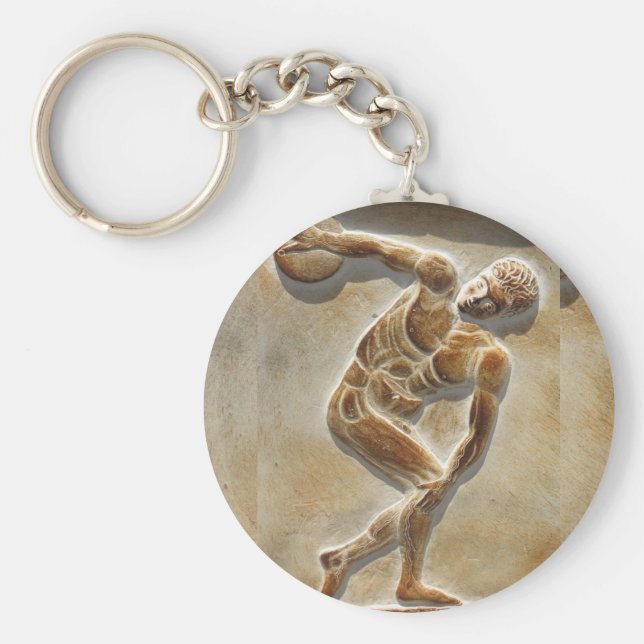 Grekisk Discus Thrower - Discobolus Nyckelring (Framsidan)