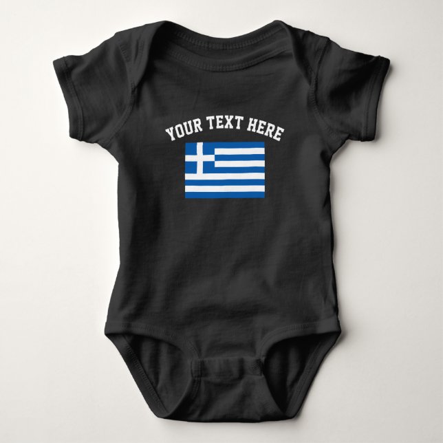 Grekisk dräkt för bodysuit för bebis för tee (Framsida)