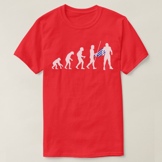 Grekisk evolutionssuperhjälte t shirt (Design framsida)