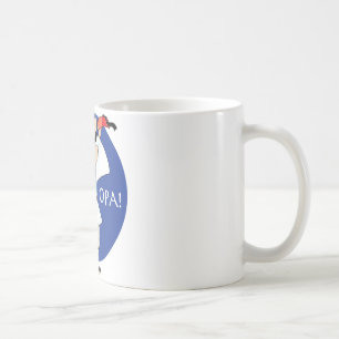 Grekisk Evzone dans med flagga OPA! Kaffemugg