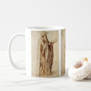 Grekisk filosof med människo skalle av Michelangel Kaffemugg