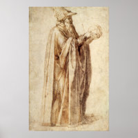 Grekisk filosof med mänskligt skal av Michelangelo