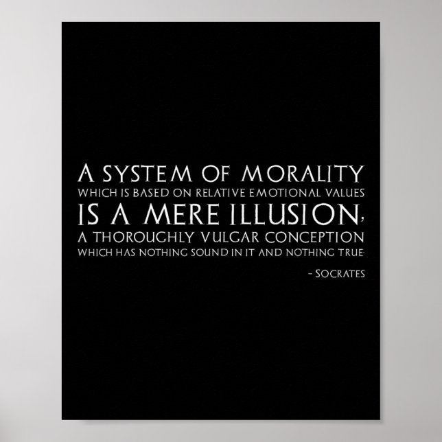 Grekisk filosofi - filosopher Socrates Qu Poster (Framsidan)