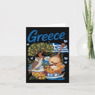 Grekisk flagg outfit idé för barn med Hellenic Kort