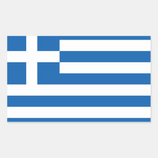 Grekisk Flagga Anpassningsbar Sticker Rektangulärt Klistermärke