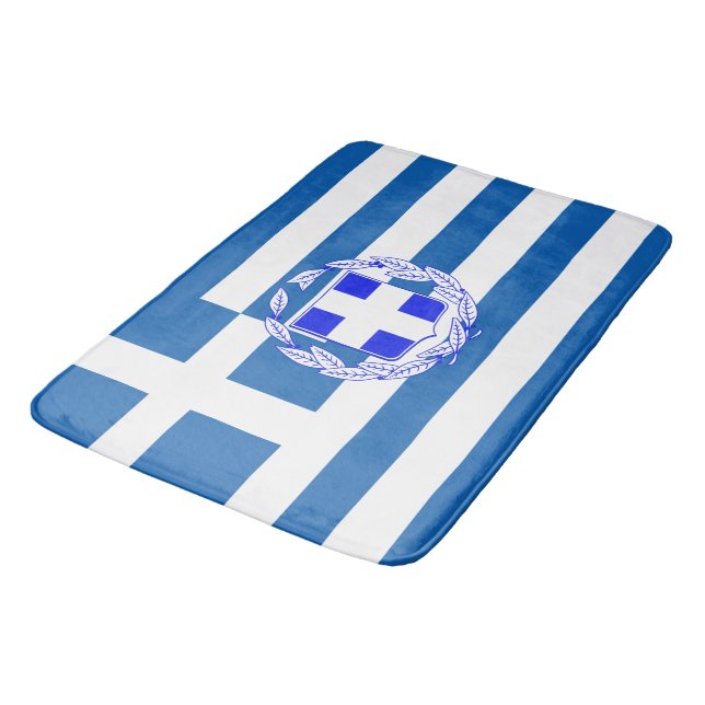 Grekisk flagga badrumsmatta (Vinklad)
