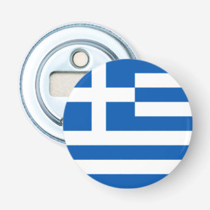 Grekisk Flagga Button Bottenöppnare Flasköppnare
