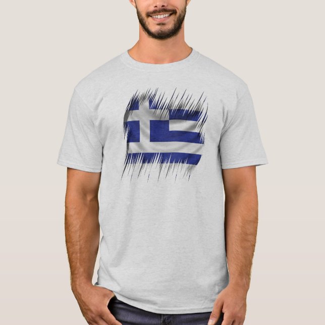 Grekisk flagga för dokumentförstörare t-shirt (Framsida)
