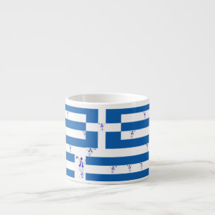 Grekisk flagga för muggespresso med Evzones Espressomugg