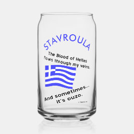 Grekisk flagga Hellas blod och Ouzo och namn