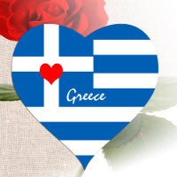 Grekisk flagga & hjärta - Grekland reser/sportfant