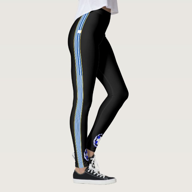 Grekisk flagga leggings (Höger)