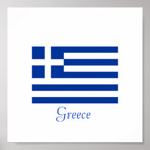 Grekisk flagga poster