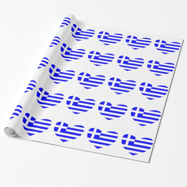 Grekisk flagga presentpapper (Utrullad)