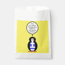Grekisk flagga talande Ms Penguin Personlig