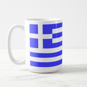 Grekisk flagga totalt kaffemugg