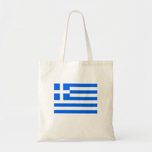 Grekisk Flagga Tote Bag Tygkasse (Framsidan)
