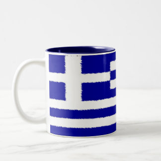 Grekisk flagga Två-Tonad mugg
