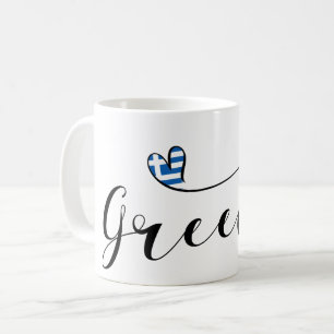 Grekisk flaggahjärta, Grekland Kaffemugg