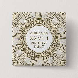 Grekisk Födelsedagsfest med sten inslag Knapp