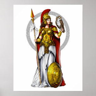 Grekisk Goddess Athena Poster