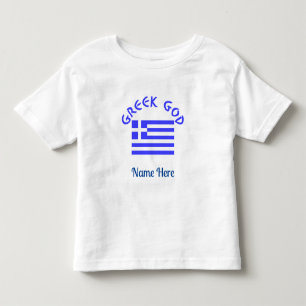 Grekisk Gud Flagga Grekland Personligt Namn  T Shirt