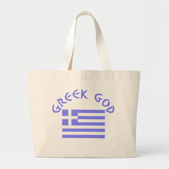 Grekisk Gud & Flagga Jumbo Tygkasse (Framsidan)