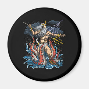 Grekisk Gud Poseidon Magnet