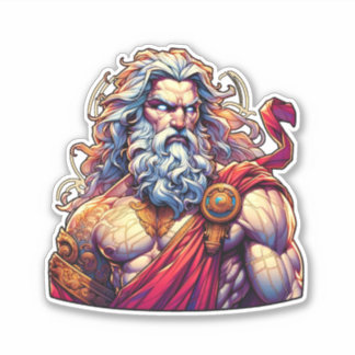Grekisk gud Zeus Sticker Klistermärken